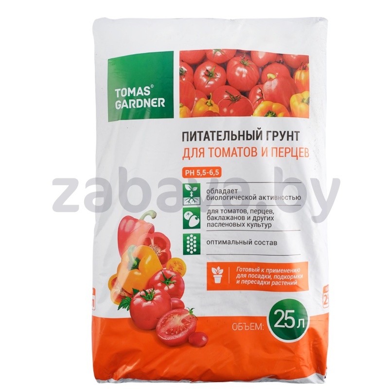 Грунт питательный Tomas Gardner, для томатов и перцев, 10 л