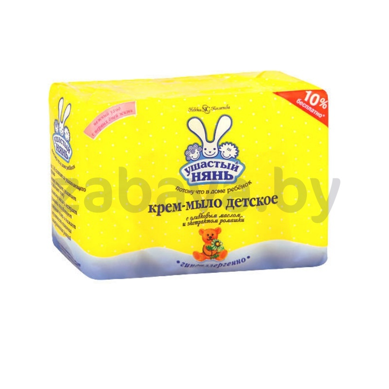 Крем-мыло детское «Ушастый Нянь», с оливк. маслом и ромашк., 4×100 г