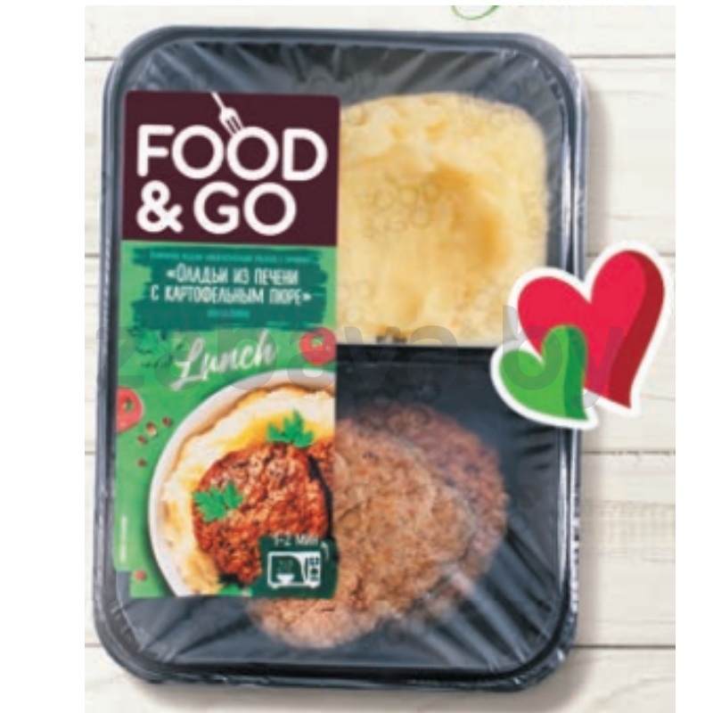 Оладьи из печени Food & Go, с картоф. пюре, 250 г