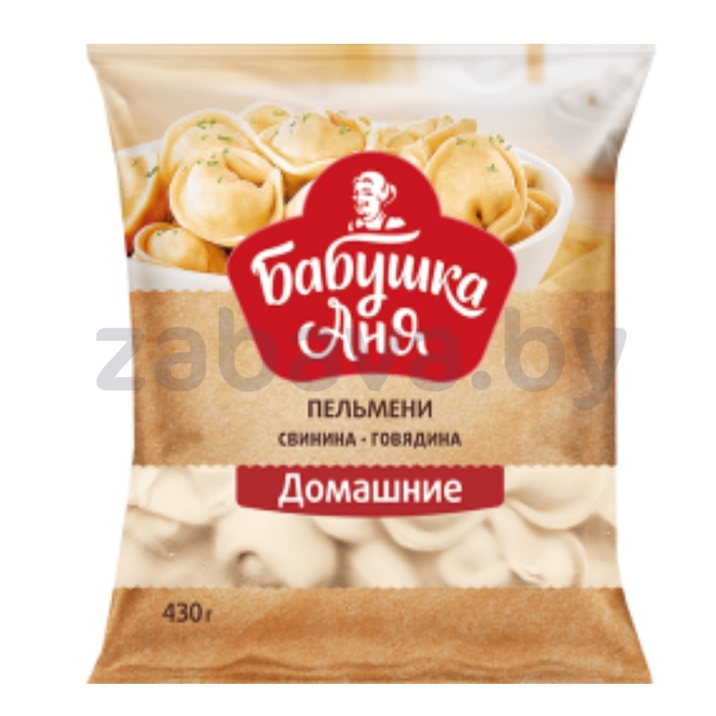 Пельмени «Бабушка Аня» «Домашние», свинина-говядина, зам., 430 г
