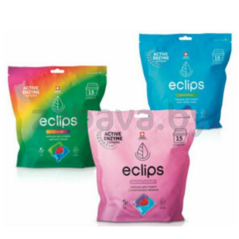 Капсулы для стирки Eclips, 15 шт., в ассорт.