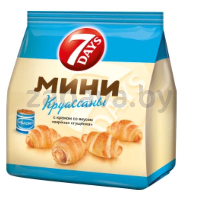 Мини-круассаны 7 Days, вареная сгущенка, 105 г