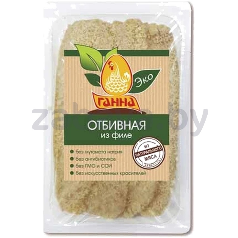 Отбивная «Ганна», п/ф, м/пт, в панировке, охл., лоток, 1 кг