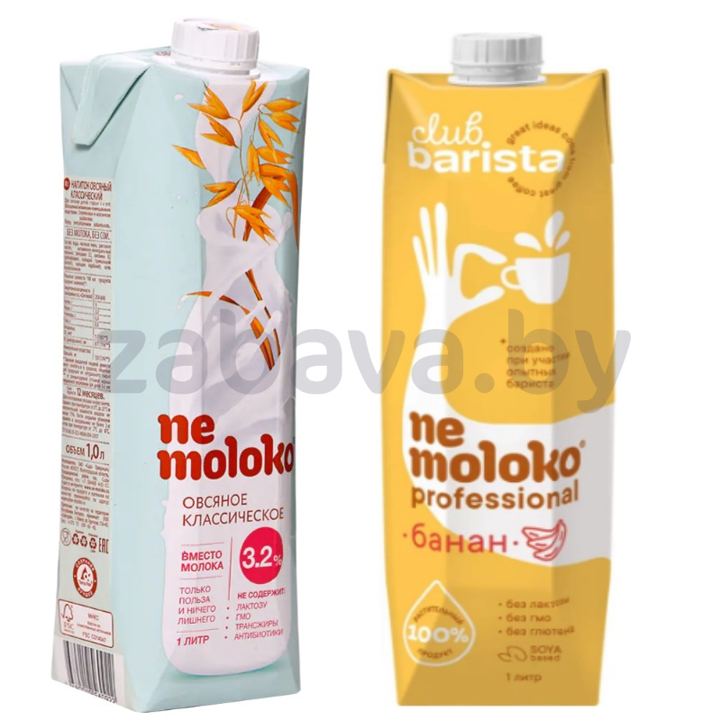 Напиток Nemoloko, овсян. классич. или соев. банан., 1 л