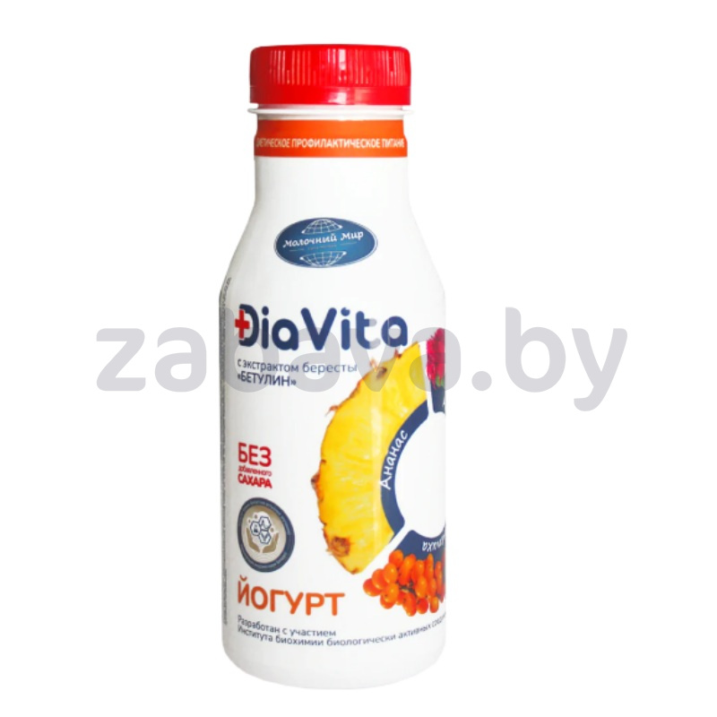 Йогурт Dia Vita, ананас-облепиха-амарант, 1.5%, питьев., 280 г