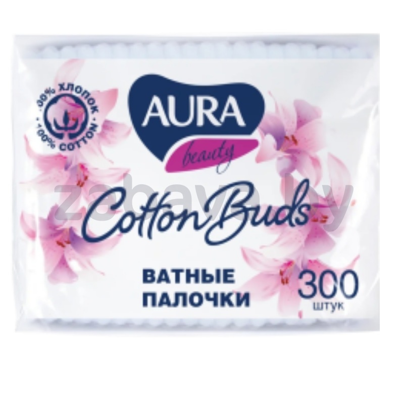 Ватные палочки Aura Beauty Cotton, 300 шт.