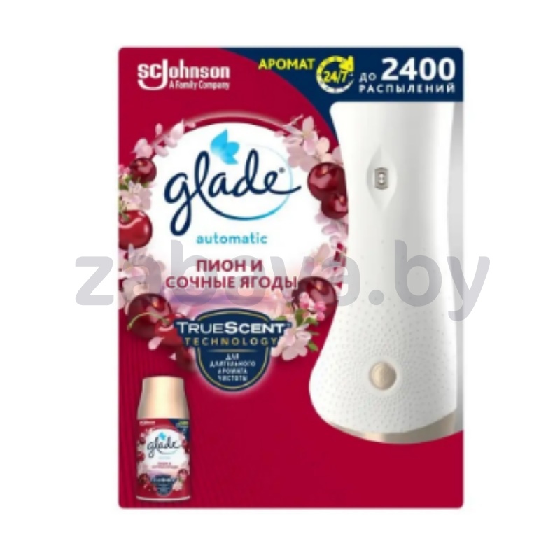 Автомат. освежит. воздуха Glade, пион и сочные ягоды, 269 мл