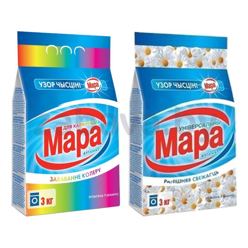 Порошок стиральн. автомат «Мара», «Узор чысціні», для цветн. или утренн. свеж., 3 кг