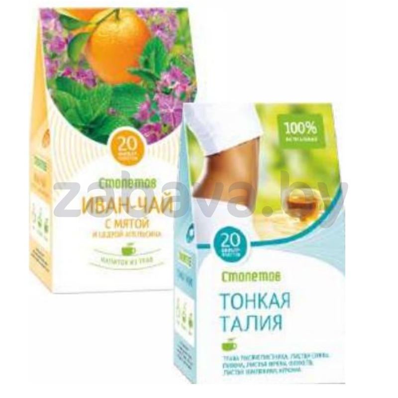Напиток чайный «Столетов», иван-чай с мятой или тонк. талия, 20 пак.