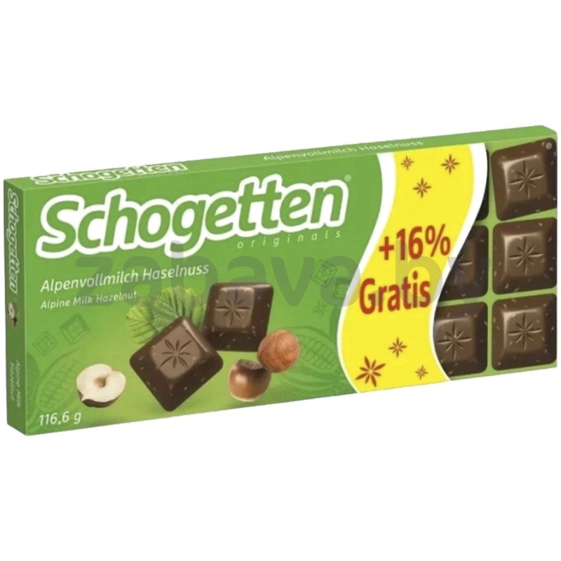 Шоколад молочный Schogetten, в ассорт.