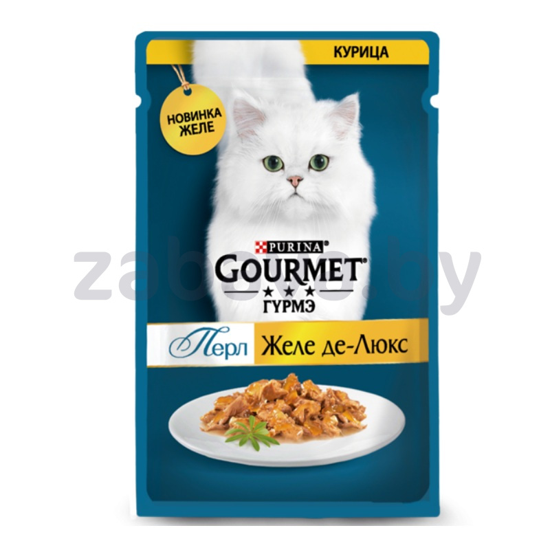 Корм для кошек «Гурмэ», желе де-люкс, курица, 75 г