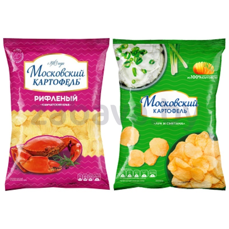 Чипсы «Московский картофель» камчатск. краб или сметана-лук, 120 г