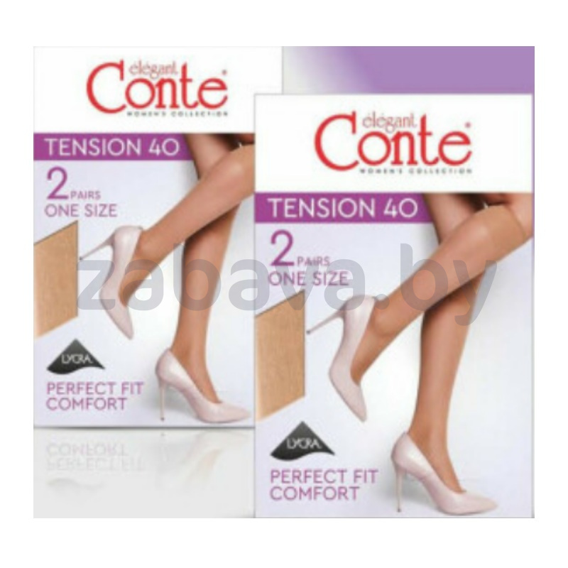 Гольфы Conte Elegant Tension, 40 ден, 2 пары, размер 23–25