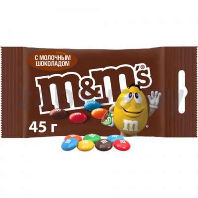 Драже M&M’s с молочным шоколадом, 45 г
