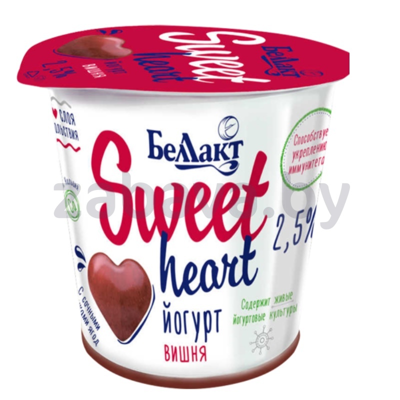 Йогурт «Беллакт» Sweet Heart, вишня, 2,5%, 150 г
