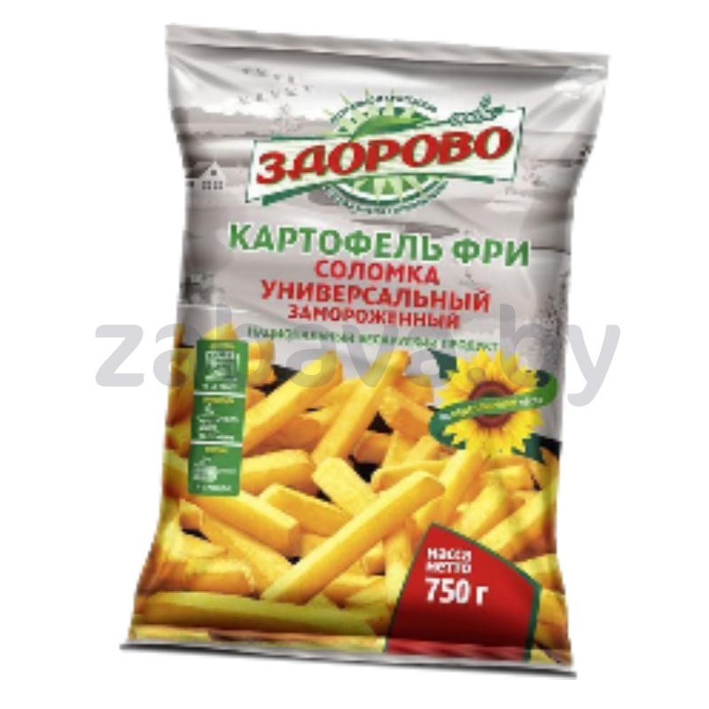 Картофель фри «Живи здорово», соломка, зам., 750 г