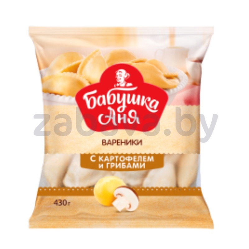 Вареники «Бабушка Аня» с картофелем и грибами, 430 г