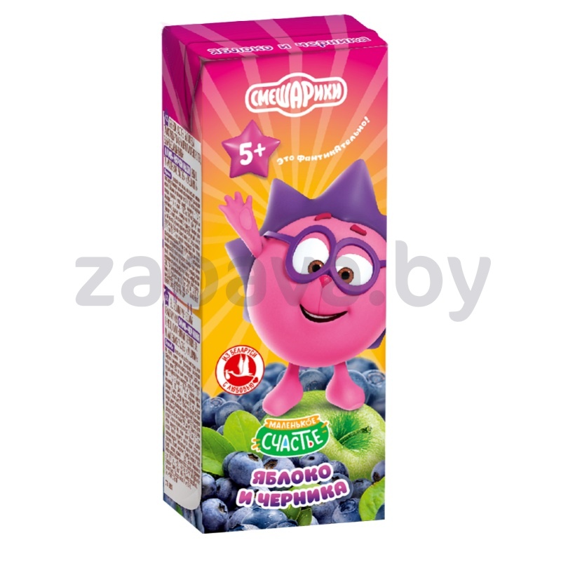 Нектар «Смешарики», яблоко-черника, 200 г