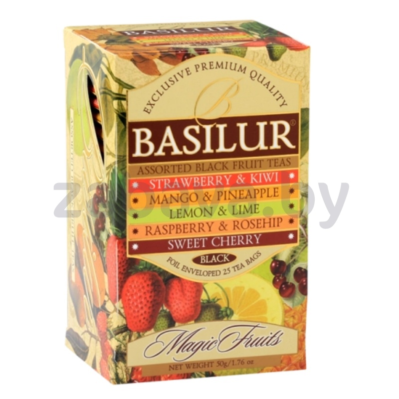 Чай Basilur, «Волшебные фрукты», ассорти, 25 конв.