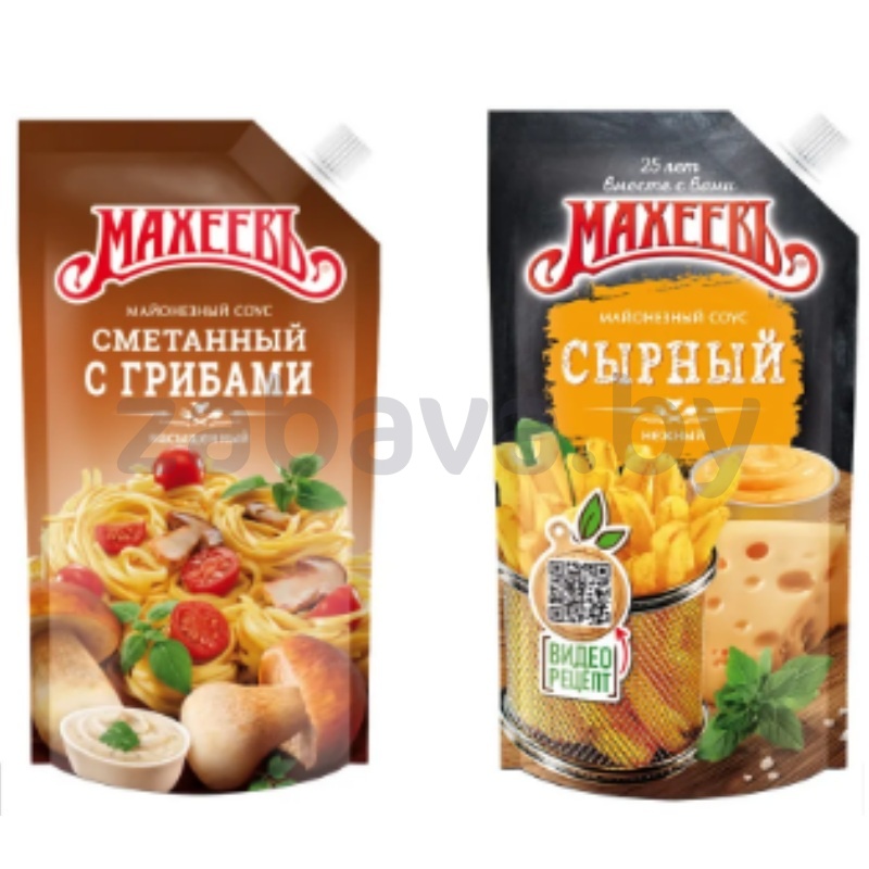 Соус майонезный «Махеев», сырный или сметанн. с грибами, 200 г