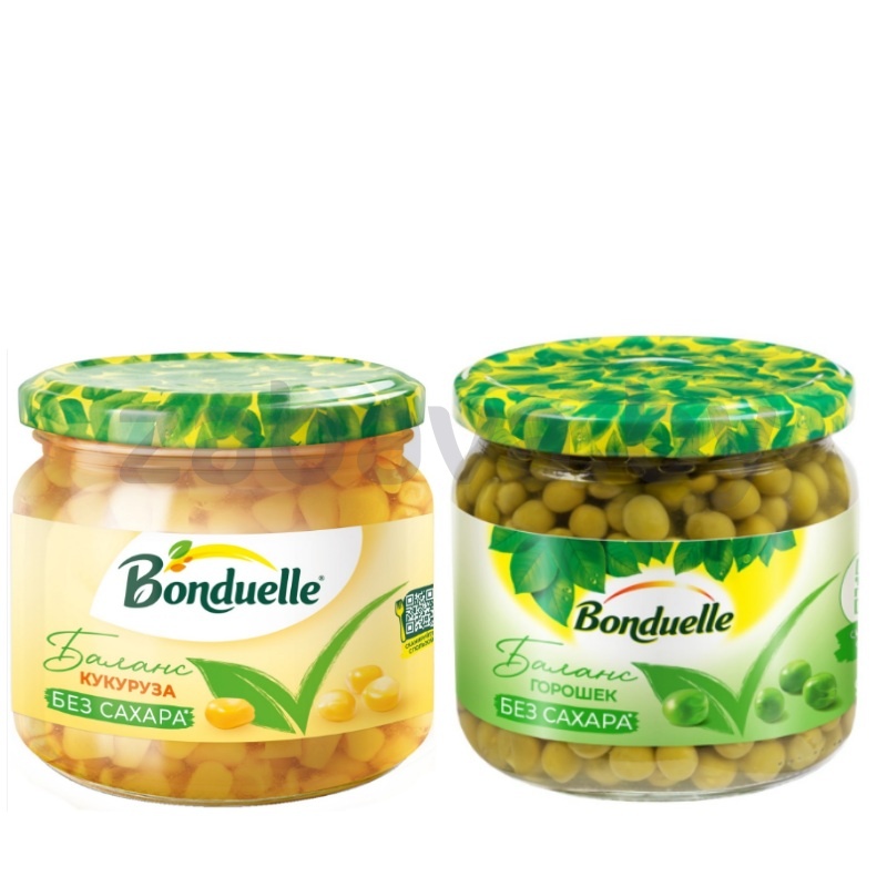 Горошек/кукуруза Bonduelle «Баланс», 350 мл