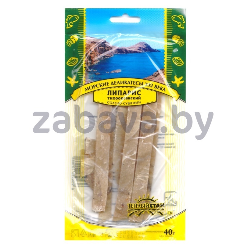 Рыба липарис «Теплый стан», тихоок., суш.-вял. сол., 40 г