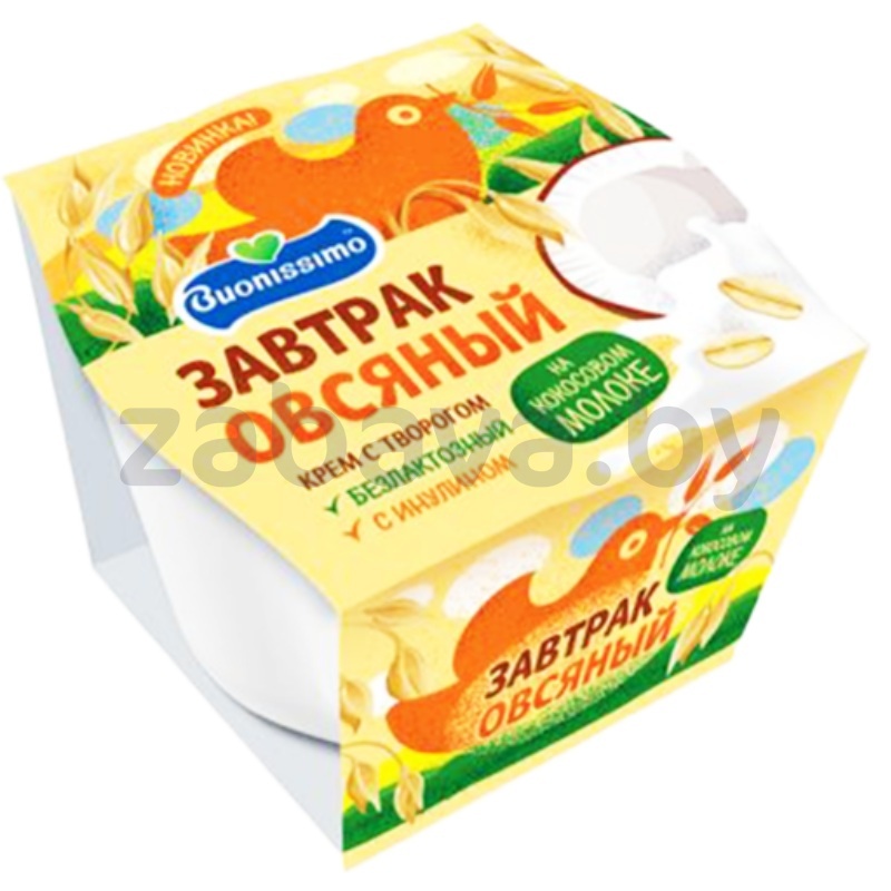 Крем Buonissimo «Завтрак овсяный», с творогом, безлакт., 250 г