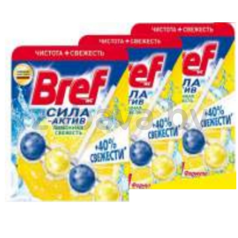 Средство чистящее для туалета Bref, лимонн. свежесть, 3×50 г