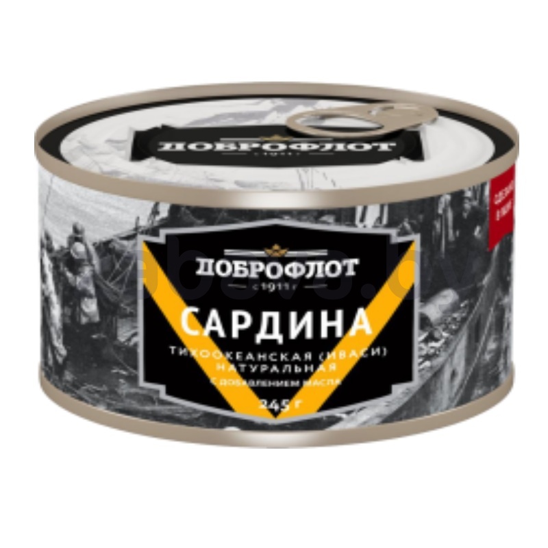 Сардина «Доброфлот», натур. в масле, 245 г