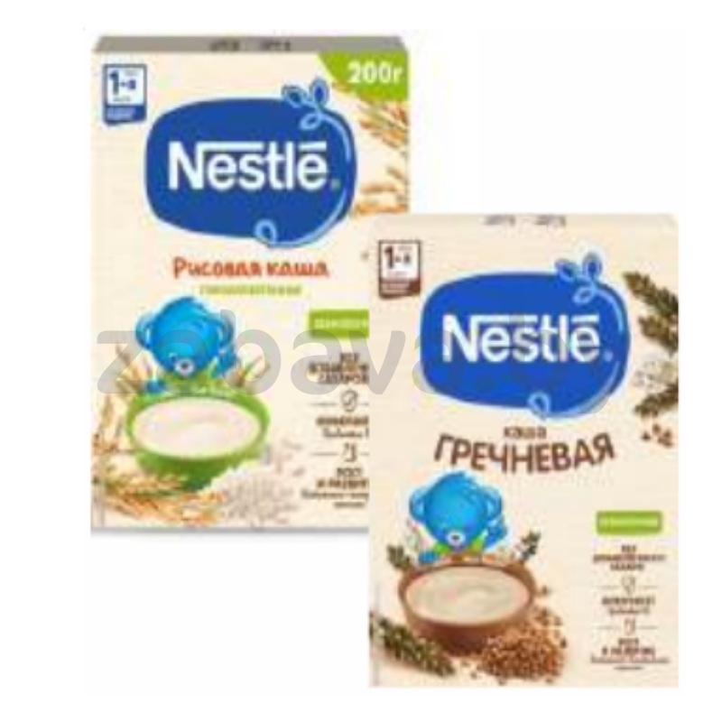 Каша гречневая Nestle, безмол., гречн. или рисов., 200 г