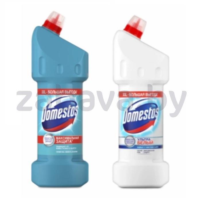 Чистящ. гель д/туалета Domestos, «Свеж. атлантики»/«Ультра белый», 1,5 л