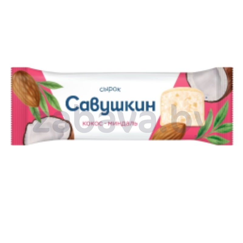 Сырок творожный «Савушкин», кокос-миндаль, 40 г