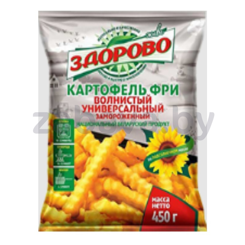 Картофель фри «Живи здорово», волнист., зам., 450 г