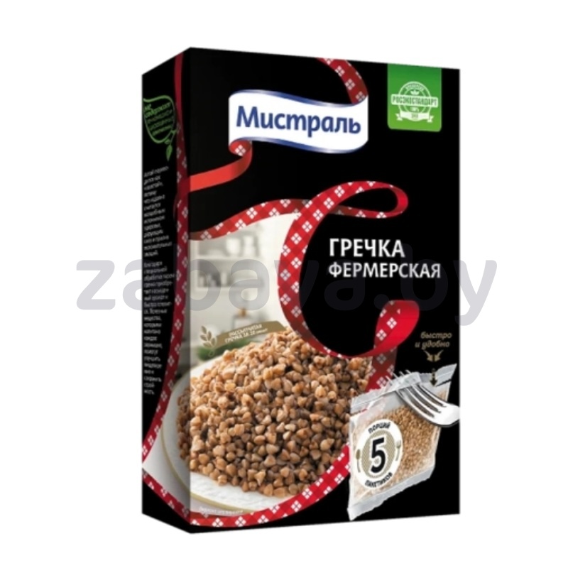 Гречка «Мистраль» «Фермерская», ядрица, 5 пак. по 80 г, 400 г