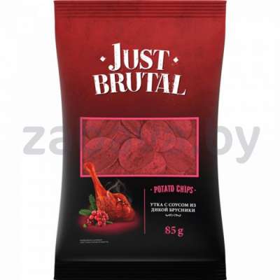Чипсы Just Brutal, утка с соусом из дикой брусники, 85 г