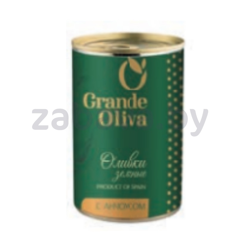 Оливки зеленые Grande Oliva, фаршир. анчоусом, 280 г