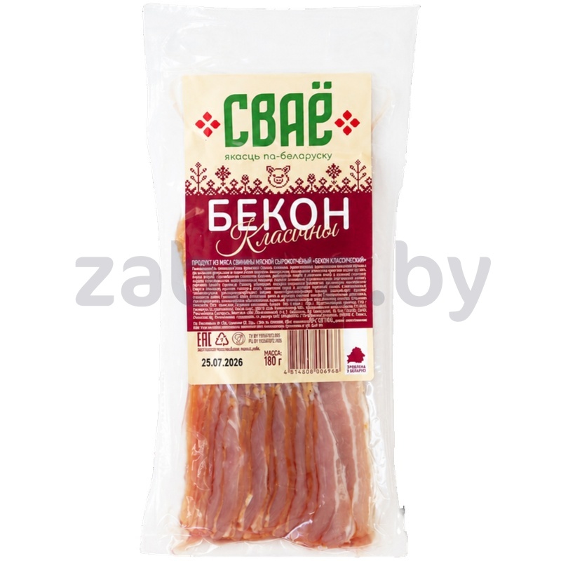 Бекон с/к «Классический», «Сваё», 180 г