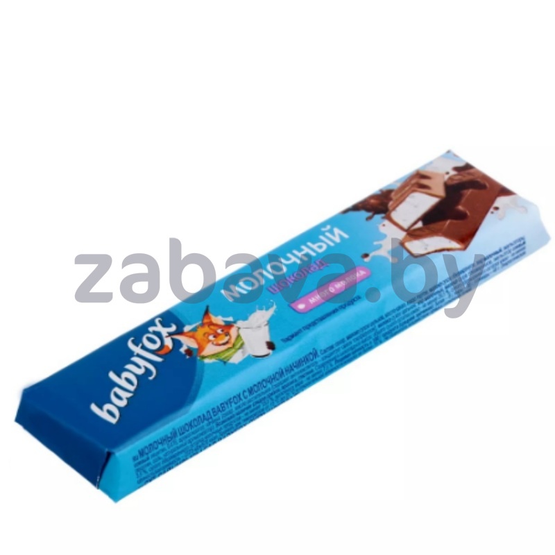 Батончик шоколадный BabyFox с молочной начинкой, 45 г
