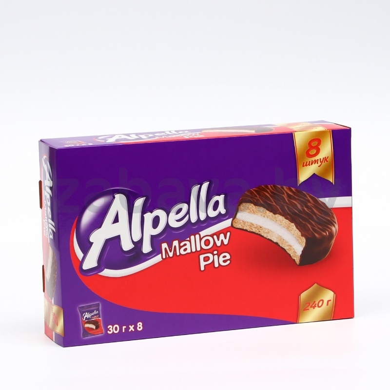 Печенье Alpella, глазир. с маршмэллоу, 224 г