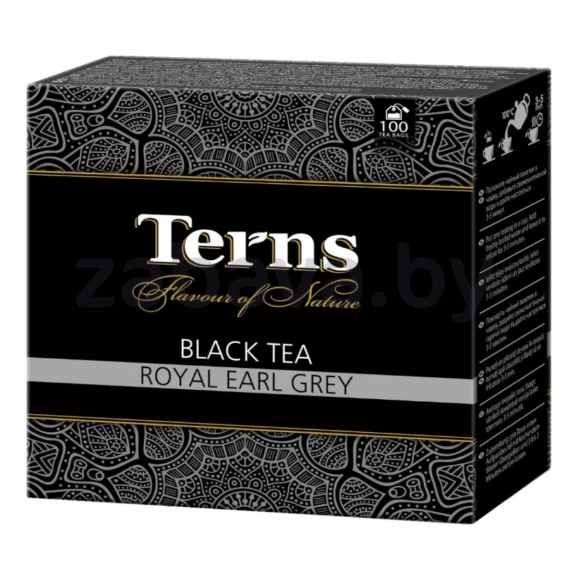 Чай Terns Royal Earl Grey, черный, 100 пак.