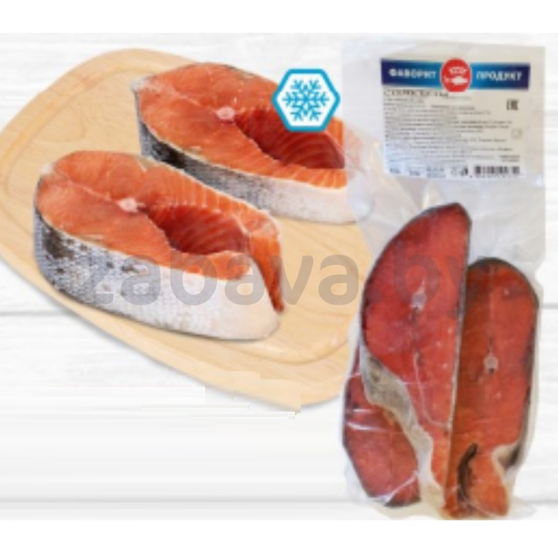 Кета «Фаворит-продукт», стейк с кожей, зам., 500 г