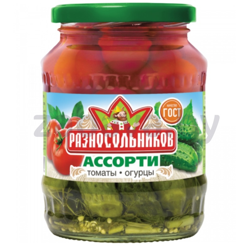 Ассорти овощное «Разносольников», огурцы, помидоры, 680 г