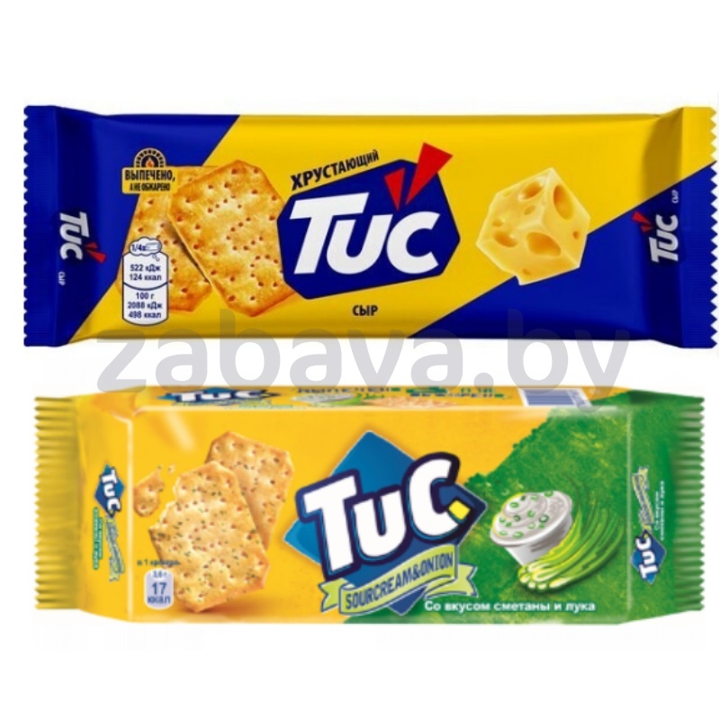 Крекер Tuc, солен., сметана-лук или сыр, 100 г