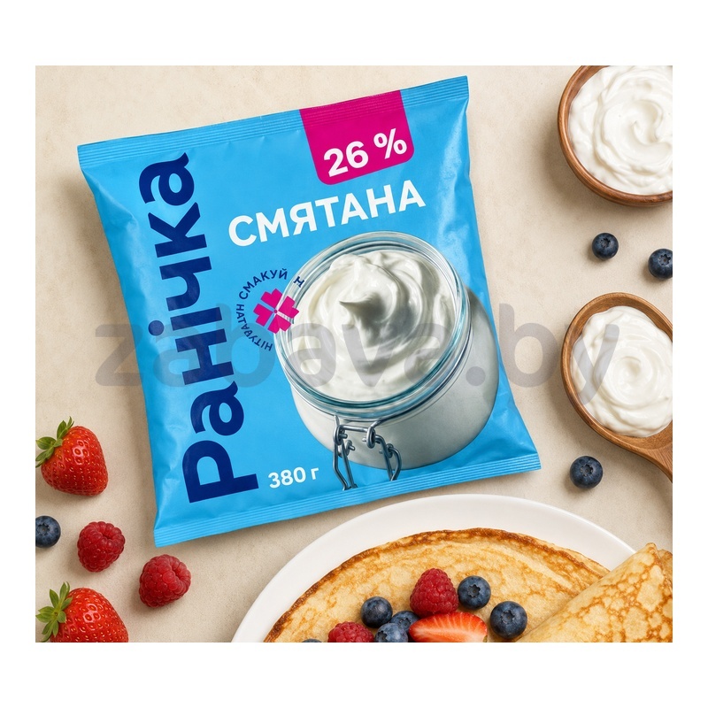 Сметана «Ранічка», 26%, 380 г