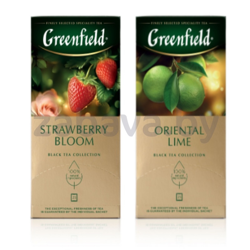 Чай Greenfield Oriental Lime или Strawberry Bloom, 25 пак.