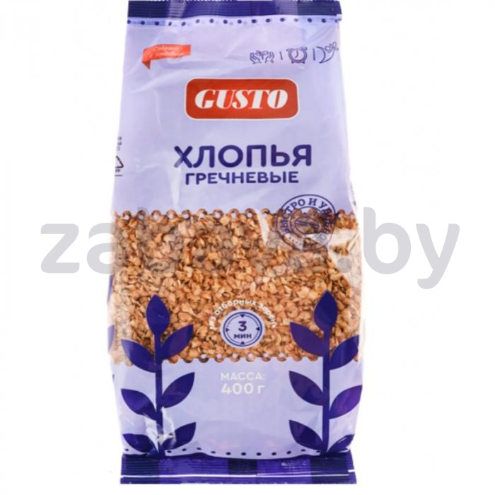 Хлопья Gusto гречневые, 400 г