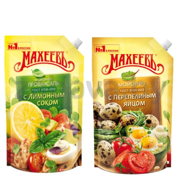 Майонез «Махеевъ» с переп. яйцом/провансаль с лимонн. соком, 770 г