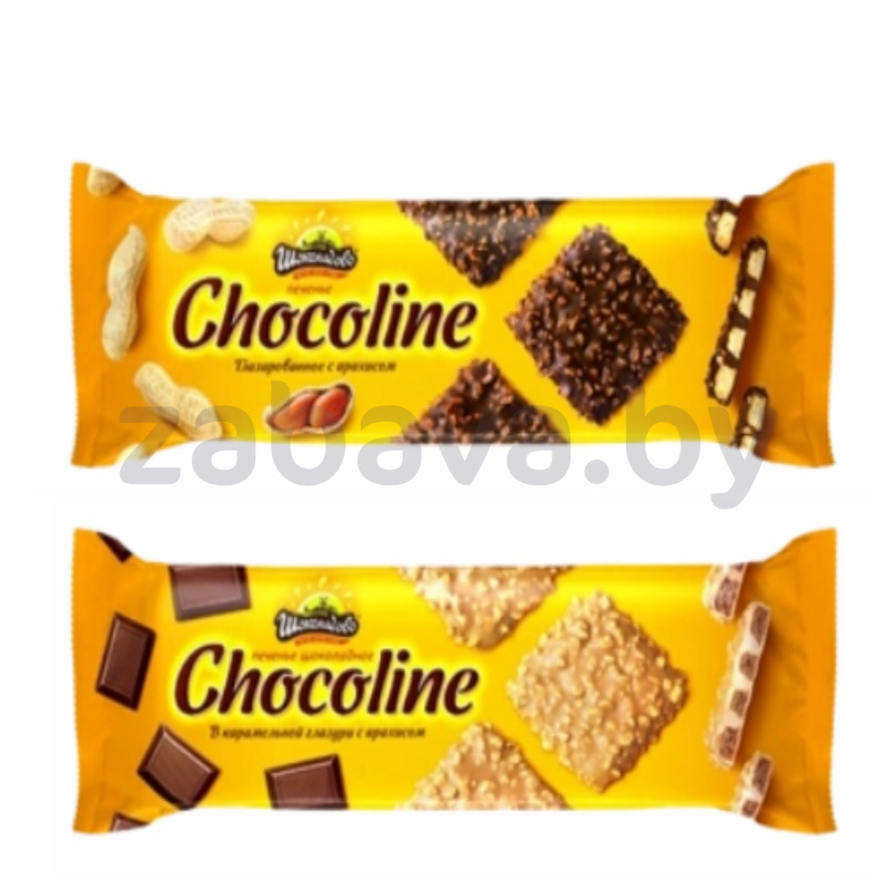 Печенье Chocoline с арахисом/в карамели с арах., 200 г