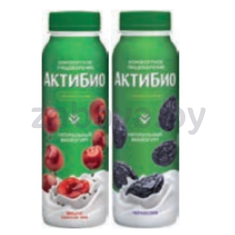 Биойогурт «АктиБио», вишня и семена чиа или чернослив, 260 г
