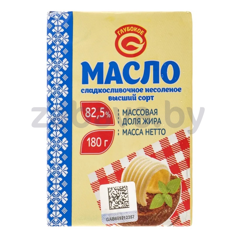 Масло сладкослив. «Глубокое», 82,5%, 180 г
